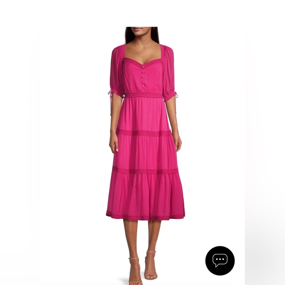 COPY - Rachel Parcell Tired Chiffon Mid Dress